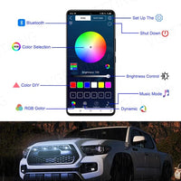 Luces delanteras puntos multicolor APPS cel