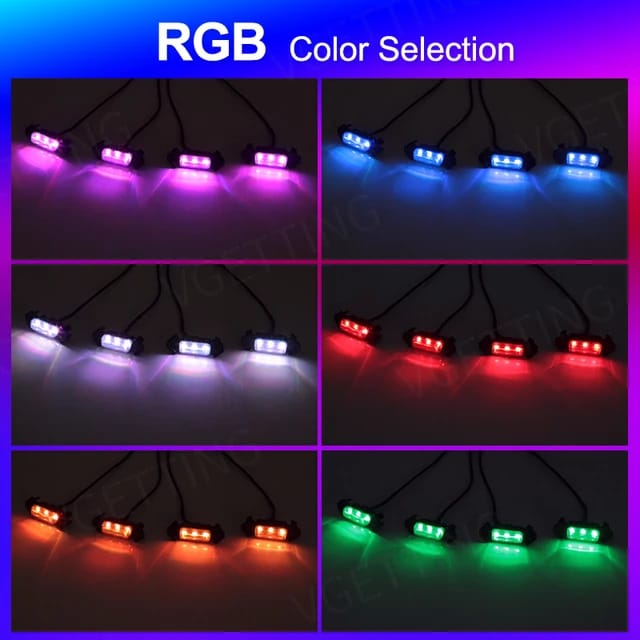 Luces delanteras puntos multicolor APPS cel