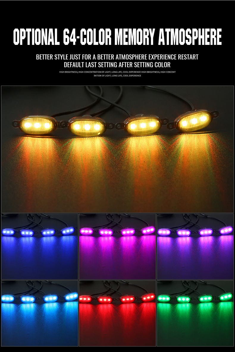 Luces delanteras puntos multicolor APPS cel