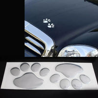 Pegatina Pet Huella Gold Silver 3D