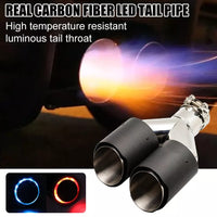 Tubo escape fibra dual luminoso acero inoxidable