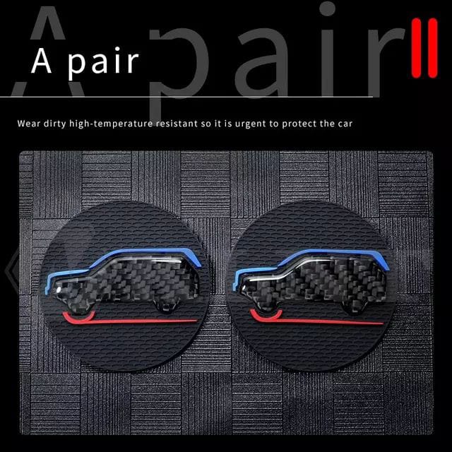 Posavasos car fibra/sili 2pcs