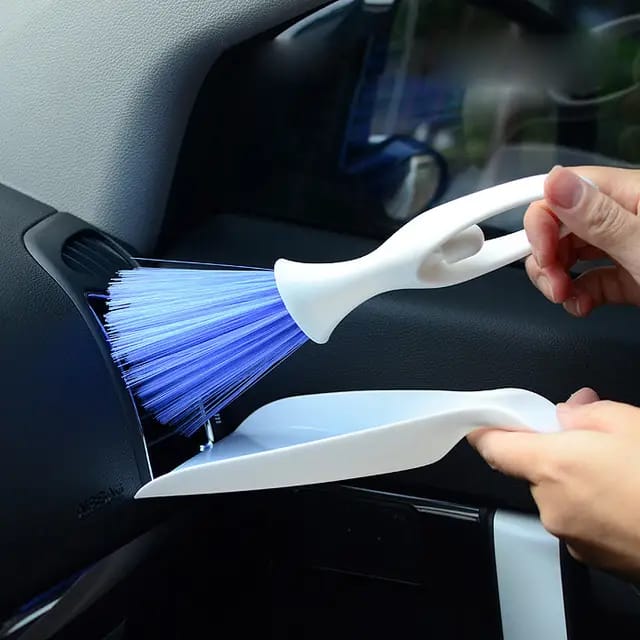 Cepillo y recogedor portatil coche