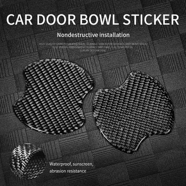 Protecto interior de manija externa fibra carbon 4pcs