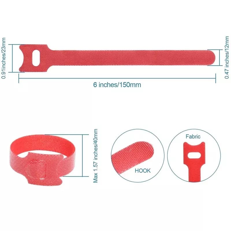 Cinta organizador cables 10pcs