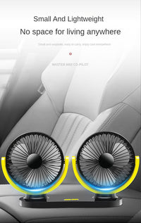 Ventilador dual 3 velocidades carga usb