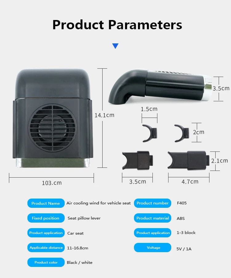 Ventilador refresca asiento
