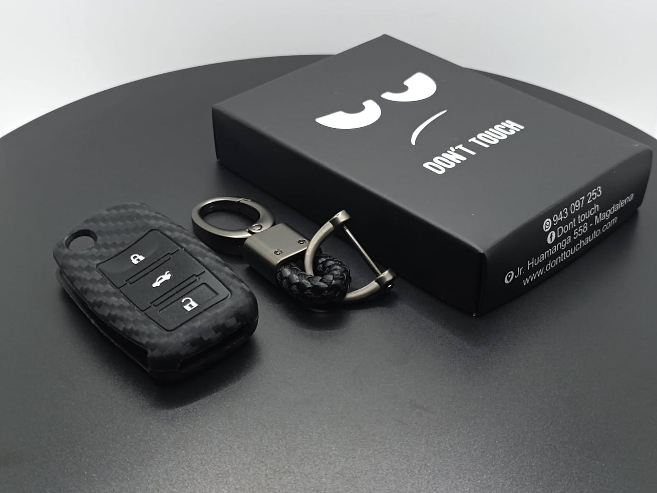funda llave fibra/silicona con llavero