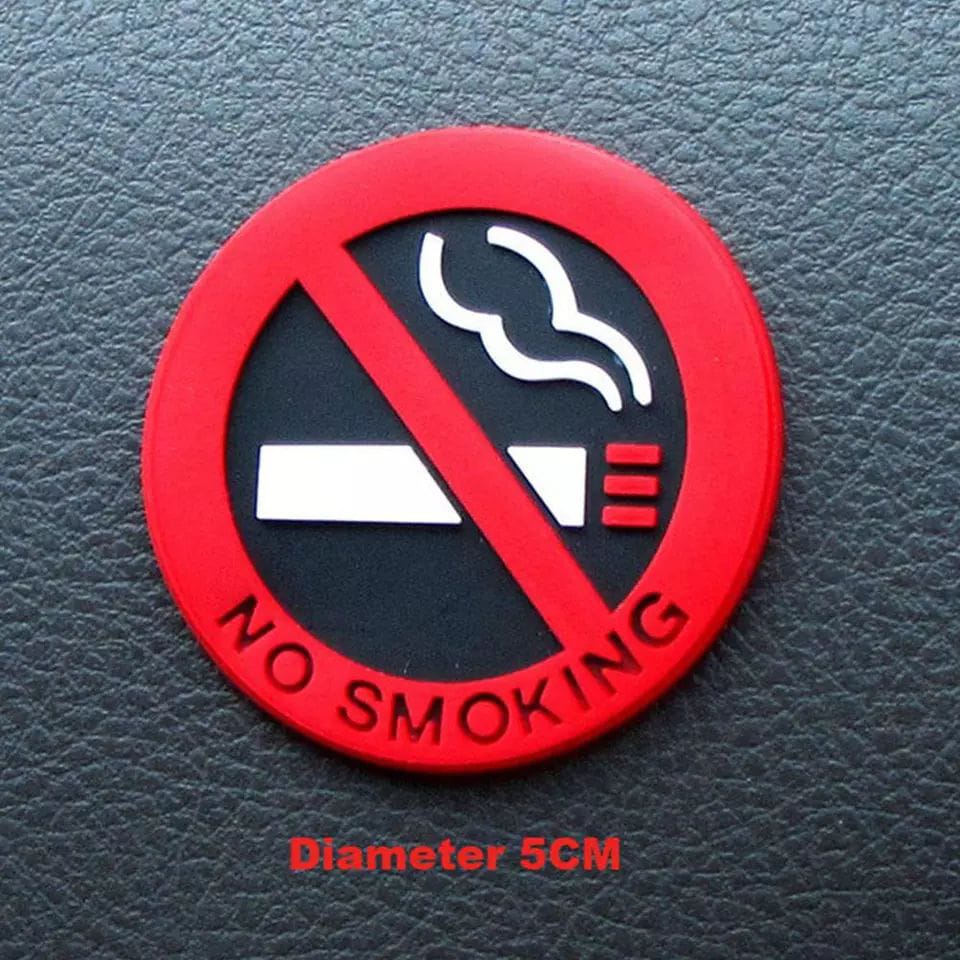 Pegatina no fumar circular