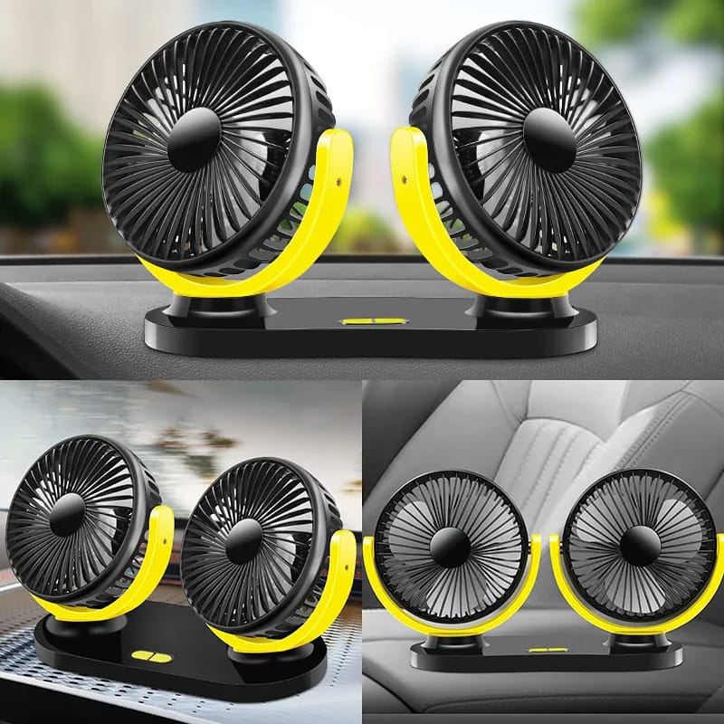 Ventilador dual 3 velocidades carga usb