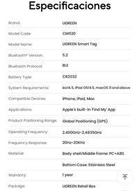 Rastreador GPS UGREEN PREMIUM iphone