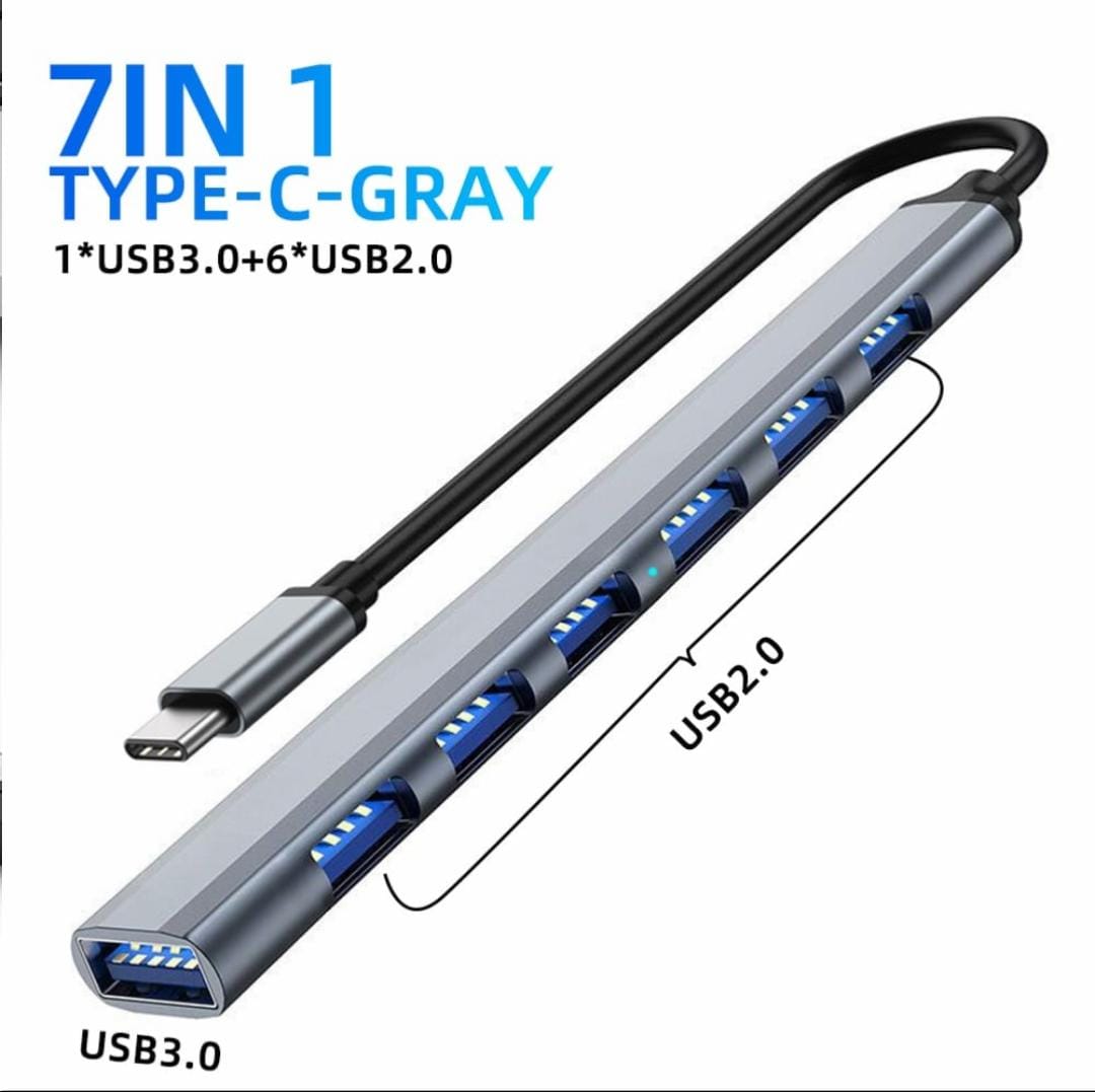 Adaptador 7 en 1  - Entrada Tipo C