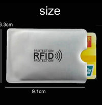 Tarjetero Anti RFID - Bloqueo de lector (5 piezas)