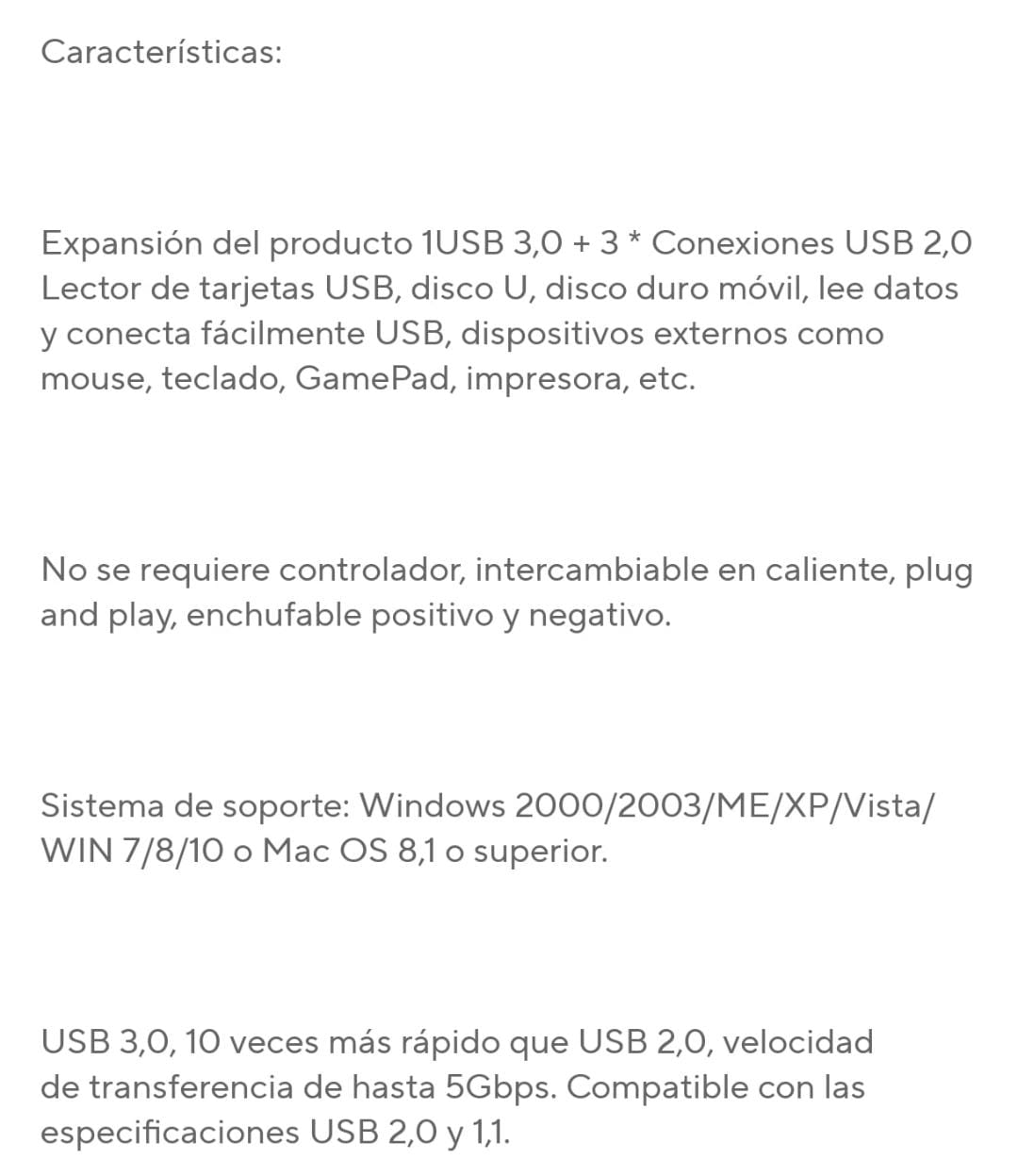 Adaptador Múltiple Entrada C