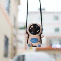Gypsum Swing Astronaut Car Pendant Cartoon Robot Rearview Mirror Car Interior Accessories Auto Decoration Aromatherapy Ornament