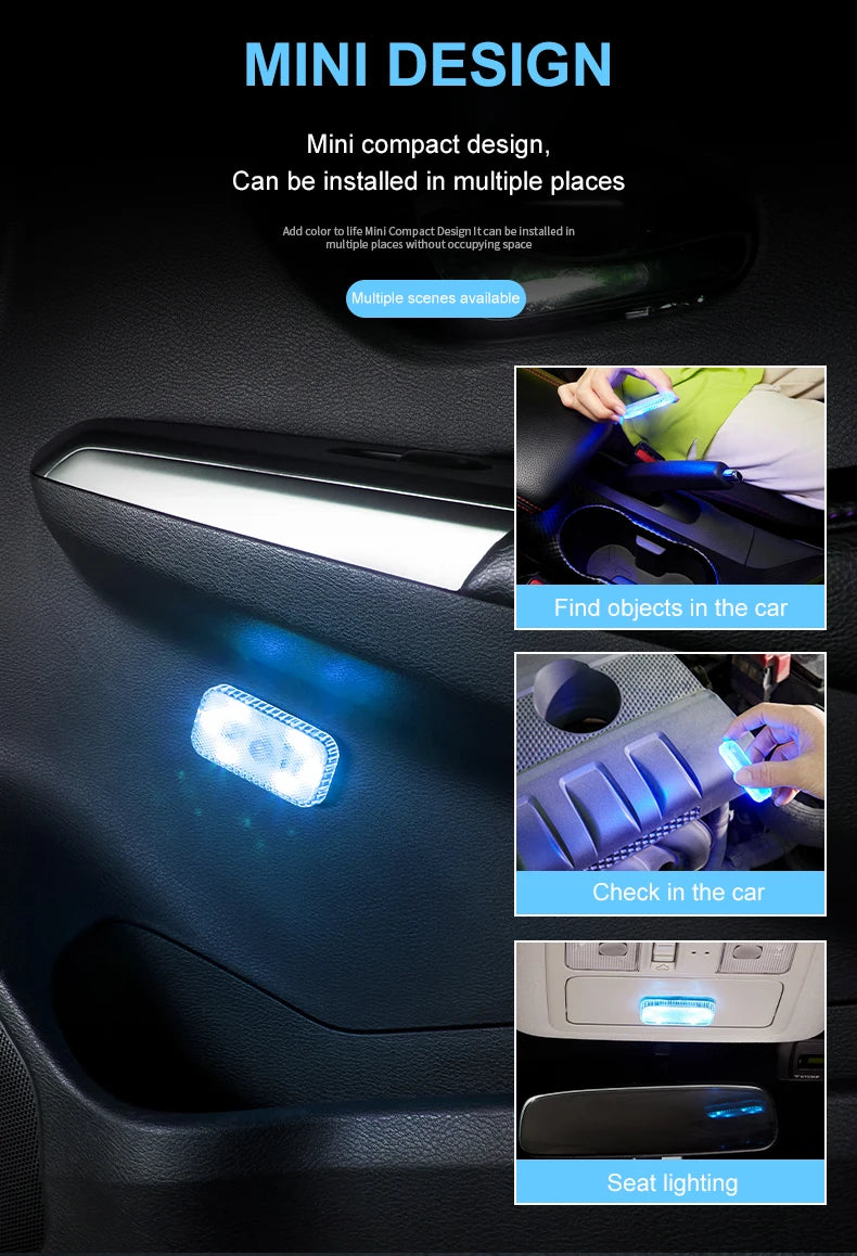 Luz LED Táctil Recargable para Auto – Mini e Inalámbrica