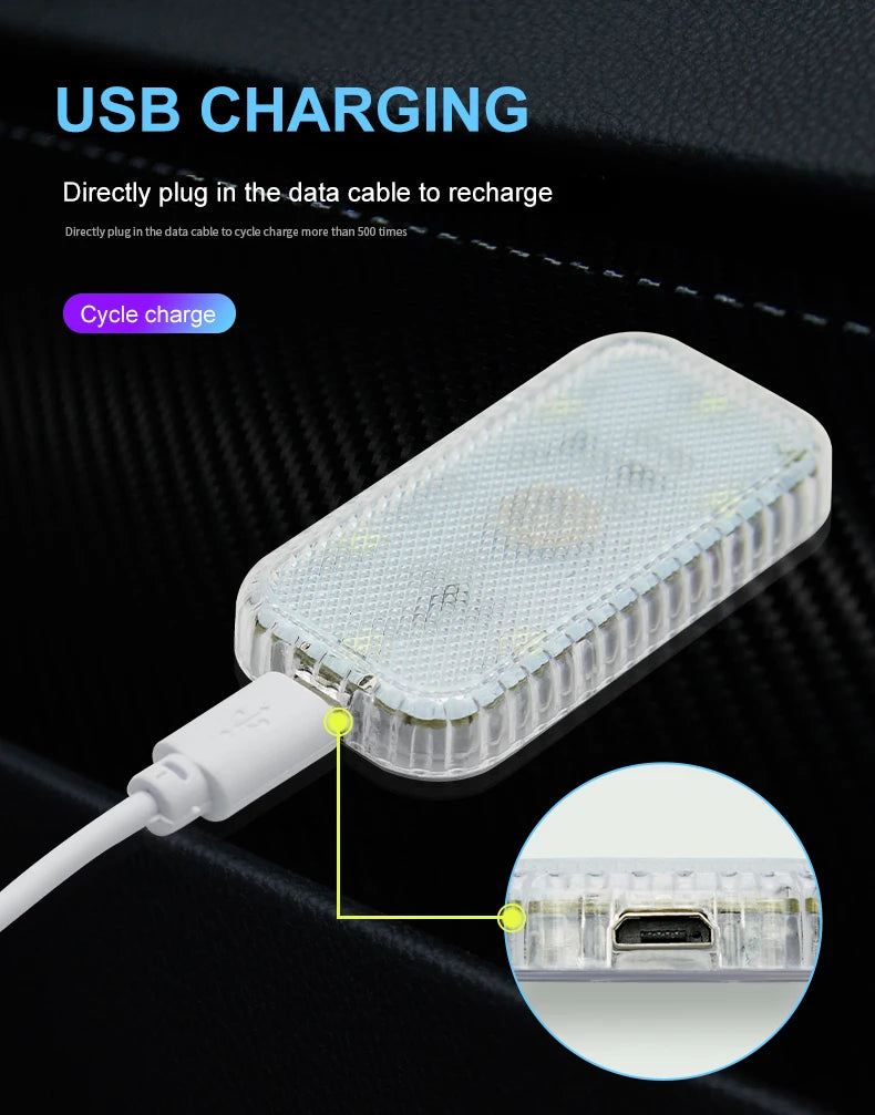 Luz LED Táctil Recargable para Auto – Mini e Inalámbrica