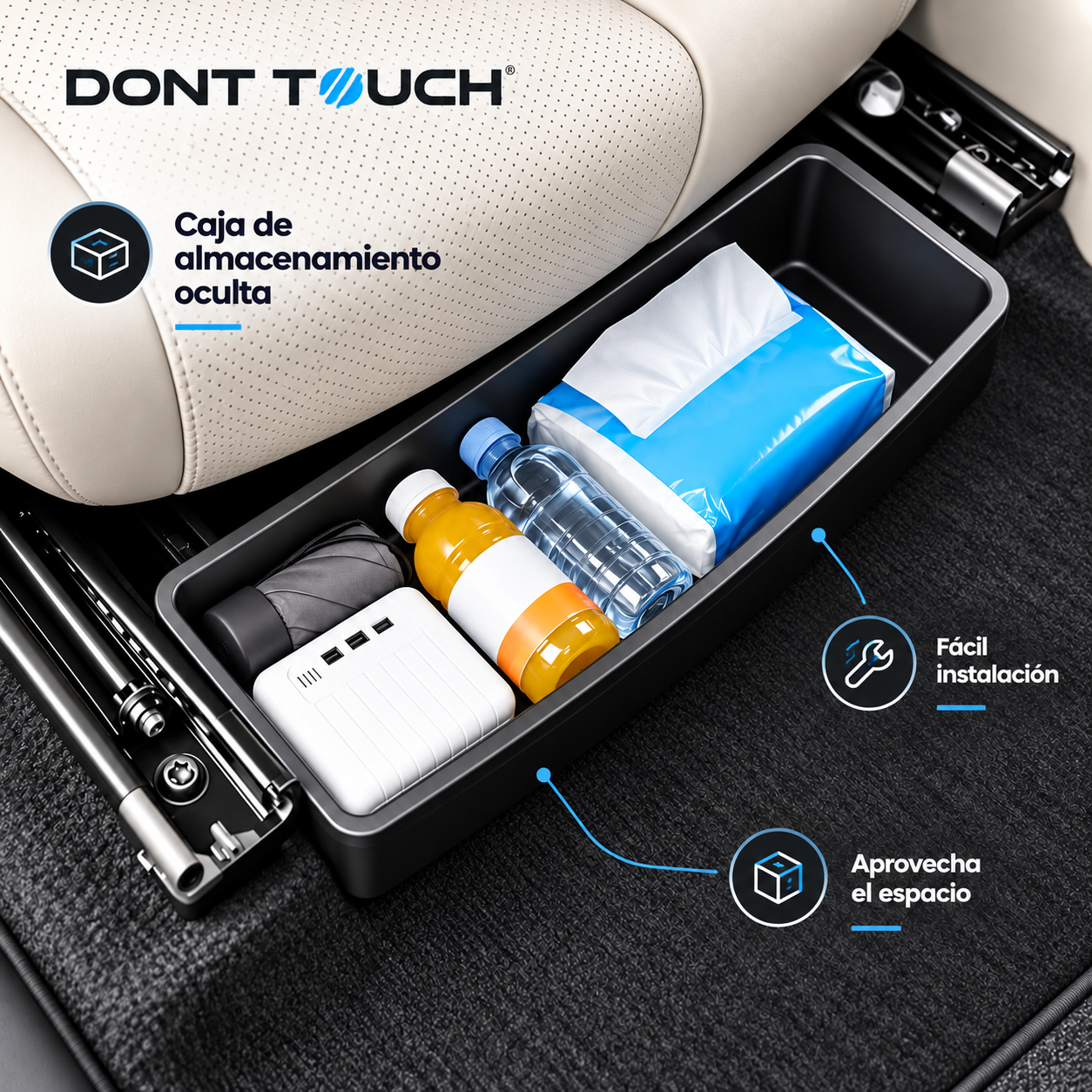 Organizador Oculto para Debajo del Asiento