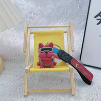 Cool Resin Bulldog Keychain, Cute Puppy Figurine Pendant, Car Schoolbag Key Chain, Exquisite Small Gift