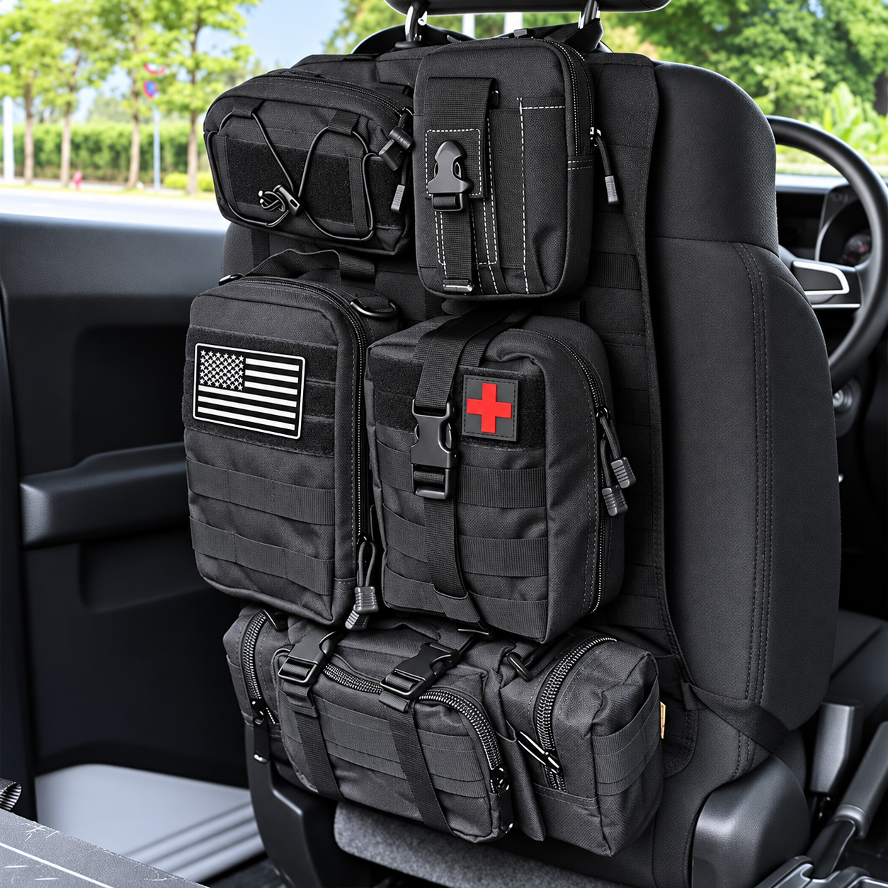 Organizador Táctico Premium para Respaldo de Auto