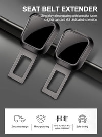 2PCS Car Seat Belt Clip Extender Safety Buckle for Tesla Porsche Thick Insert Socket Lock Buckle Plug - Automotive Safety