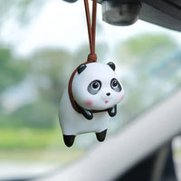 Car Interior Decoration Creative Anime Panda Pendant Ornament Swinging Doll Auto Rearview Mirror Pendant Car Accessories Gift