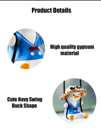 Cute Swing Sitting Duck Car Interior Pendant Auto Rearview Mirror Hanging Ornaments Decoration For Women Man Car Accessories