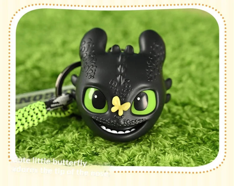 Potdemiel  Cartoon Dragon Glow Pendant Toothless Plush Glowing Keychain Pendant Cartoon Ornament Backpack Charm Gift For Fans