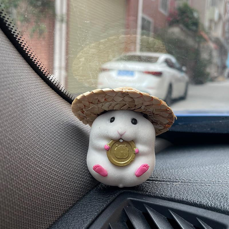 Hamster Car Accessories New Console Cute Doll Car Interior Pendant Car Decoration  Cool Car Decoration