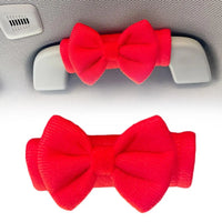 Cute Bowknot Car Roof Handle Cover Auto Interior Handrail Protector Decor Cover Universal Vehicle Accessories