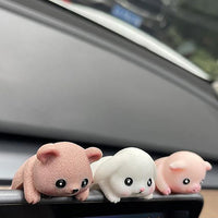 Cute Screen Ornaments Monitors Easy-Lying Animal Ornaments Car Navigator Screen Ornaments Computer TV Monitors Animal Ornaments