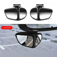 Car Rearview Mirror Blind Spot Mirror Front and Rear Wheels 360° Adjustable Wideangle Blind Spot Reflective Reversing