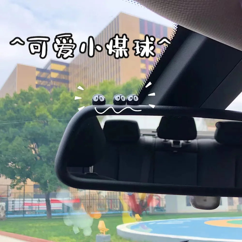 5/10/20PCS Cute Black Elf Car Interior Decoration Funny Auto Center Console Rearview Mirror Ornaments For Car Accessories