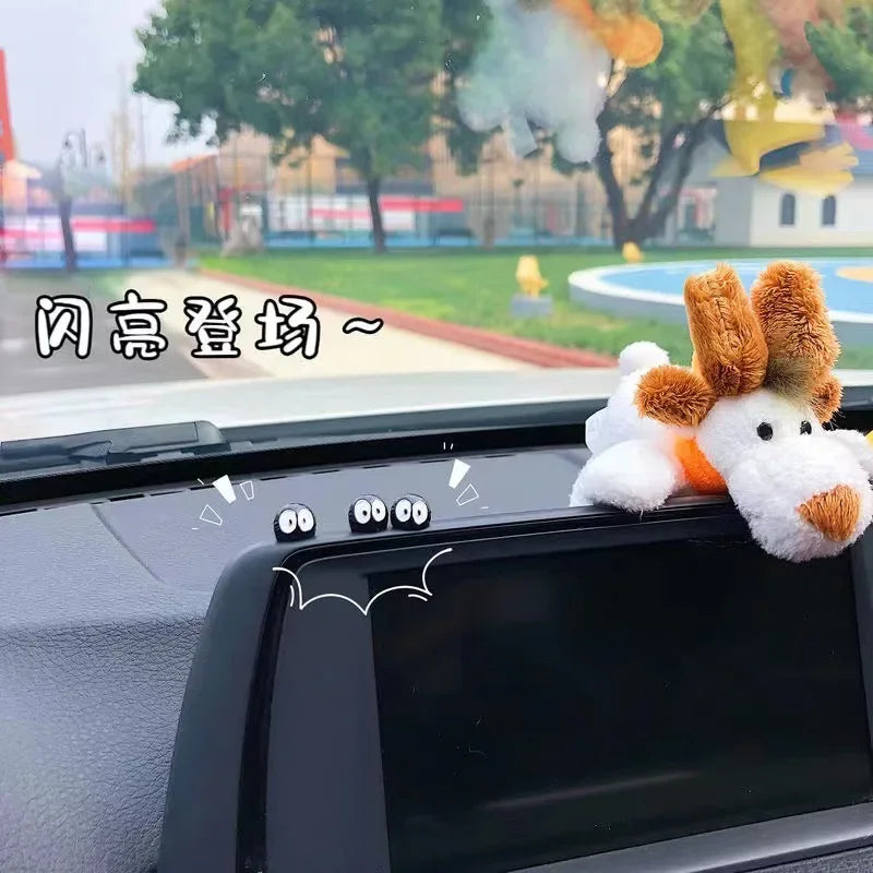 5/10/20PCS Cute Black Elf Car Interior Decoration Funny Auto Center Console Rearview Mirror Ornaments For Car Accessories