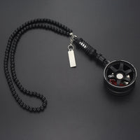 Car Mirror Rearview Pendant Auto Interior Decor Pendants Aluminum Wheel With Shock Absorber Ornament Hanging Accessories