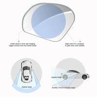 SEAMETAL 2pcs Car Rearview Mirrors 360 Degree Adjustable Blind Spot Mirror HD Frameless Wide-angle Rearview Auxiliary Mirrors