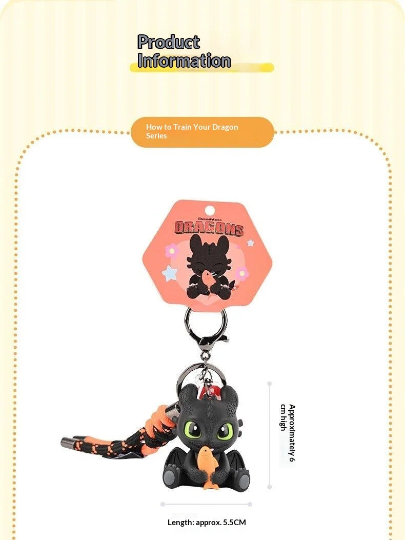 Potdemiel  Cartoon Dragon Glow Pendant Toothless Plush Glowing Keychain Pendant Cartoon Ornament Backpack Charm Gift For Fans