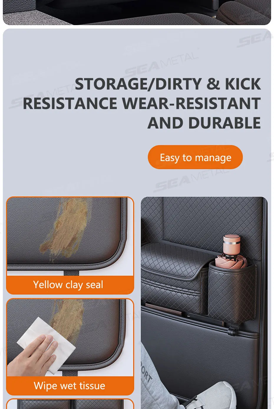 Organizador Premium para Respaldo de Auto