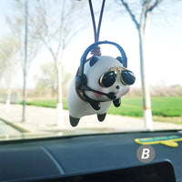 Car Interior Decoration Creative Anime Panda Pendant Ornament Swinging Doll Auto Rearview Mirror Pendant Car Accessories Gift
