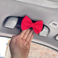 Cute Bowknot Car Roof Handle Cover Auto Interior Handrail Protector Decor Cover Universal Vehicle Accessories