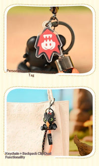 Potdemiel  Cartoon Dragon Glow Pendant Toothless Plush Glowing Keychain Pendant Cartoon Ornament Backpack Charm Gift For Fans