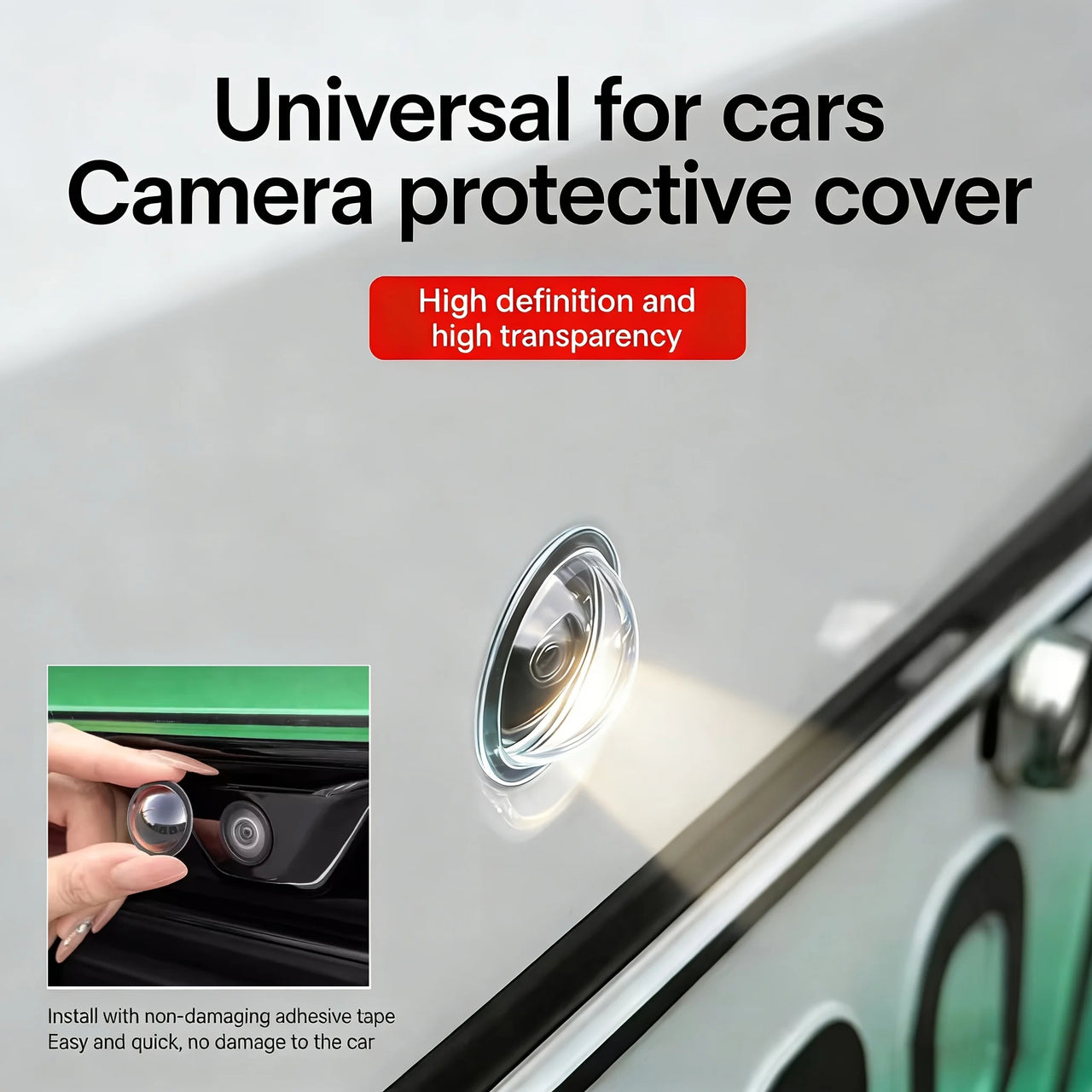 2/4pcs Car Camera Lens Protective Cover 360 Panoramic Reversing Camera Lens Guards HD Scratch Resistant Modification Accessory