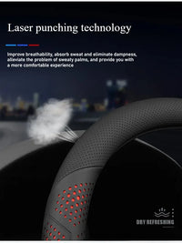 O/D Type Nappa Leather Car Steering Wheel Cover Universal Steering Wheel Cover Steering Wheel Accessories Anti Slip Handle Cover