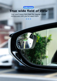 SEAMETAL 2pcs Car Rearview Mirrors 360 Degree Adjustable Blind Spot Mirror HD Frameless Wide-angle Rearview Auxiliary Mirrors