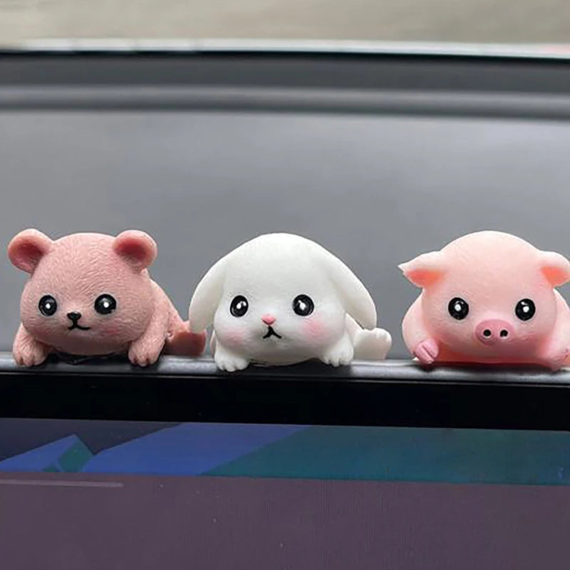 Cute Screen Ornaments Monitors Easy-Lying Animal Ornaments Car Navigator Screen Ornaments Computer TV Monitors Animal Ornaments