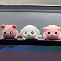 Cute Screen Ornaments Monitors Easy-Lying Animal Ornaments Car Navigator Screen Ornaments Computer TV Monitors Animal Ornaments