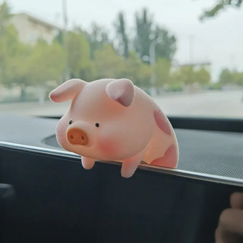 Cute Pig with Glasses Car Pendant Auto Rearview Mirror Pendants Swing Pig Coche Interior Decoraction Accessories Creative Gift