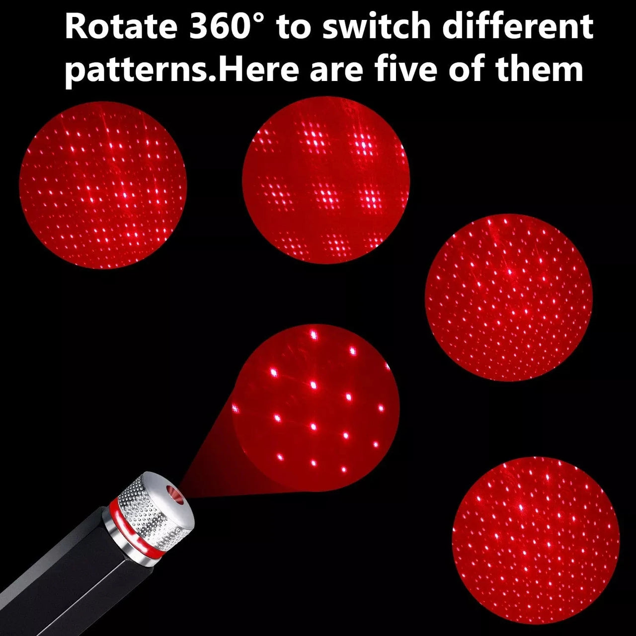 Proyector LED Cielo Estrellado para Auto – Efecto Galaxia USB