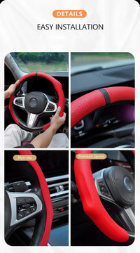 2026 NEW NAPPA Car Steering Wheel Cover Booster Cover For Ford Mustang S197 S650 Diameter 38cm Breathable Non-slip Accessories