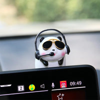Car Interior Decoration Creative Anime Panda Pendant Ornament Swinging Doll Auto Rearview Mirror Pendant Car Accessories Gift